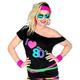 W WIDMANN MILANO Party Fashion - T-Shirt 80er Jahre Mode, ärmelloses...
