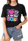 Damen Vintage 80er Jahre Tshirts LäSsiges Retro 80er Jahre Party Shirt...