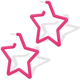 JJUNW 1 Paar Neon Ohrringe Damen, Vintage Acryl Ohrringe Neon Accessoires...