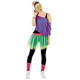 Fun Shack 80er Jahre Outfit Damen, 80 Jahre Outfit, Neon Kleidung Damen, 80...