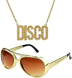 jerbro 2er Fette Gangster Kette & Brille Gold 70er 80er 90er Hustler Rapper...