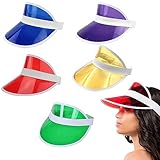 HENGBIRD Unisex Sonnenvisier 80er, 5 Stück Sonnenblende 80er Jahre in 4...