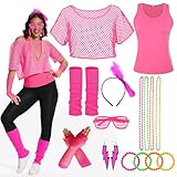 Ulikey 80er 90er Jahre Outfit Damen, 80er Jahre Kleidung Damen Set,...