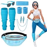 Heyu-Lotus 80er Jahre Outfit Damen, 90er Jahre Kostüm Kleidung Accessoires...