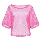 Aomig 80er Jahre Outfit Damen, 80er Jahre Kleidung Mottoparty Netzoberteil...
