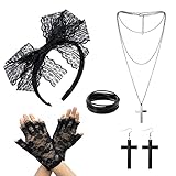 MIVAIUN 5pcs 80er Accessoires für Damen 80 Jahre Kostüm Zubehör Set...